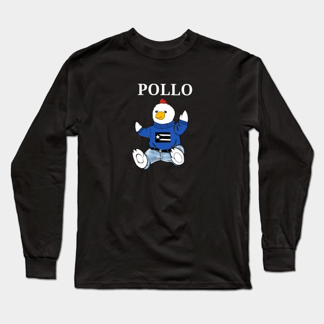 Pollo de Puerto Rico resistance flag Long Sleeve T-Shirt by Duendo Design